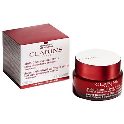 CLARINS SUPER RESTORATIVE DAY CREAM SPF15 ALL SKIN TYPES 50ML